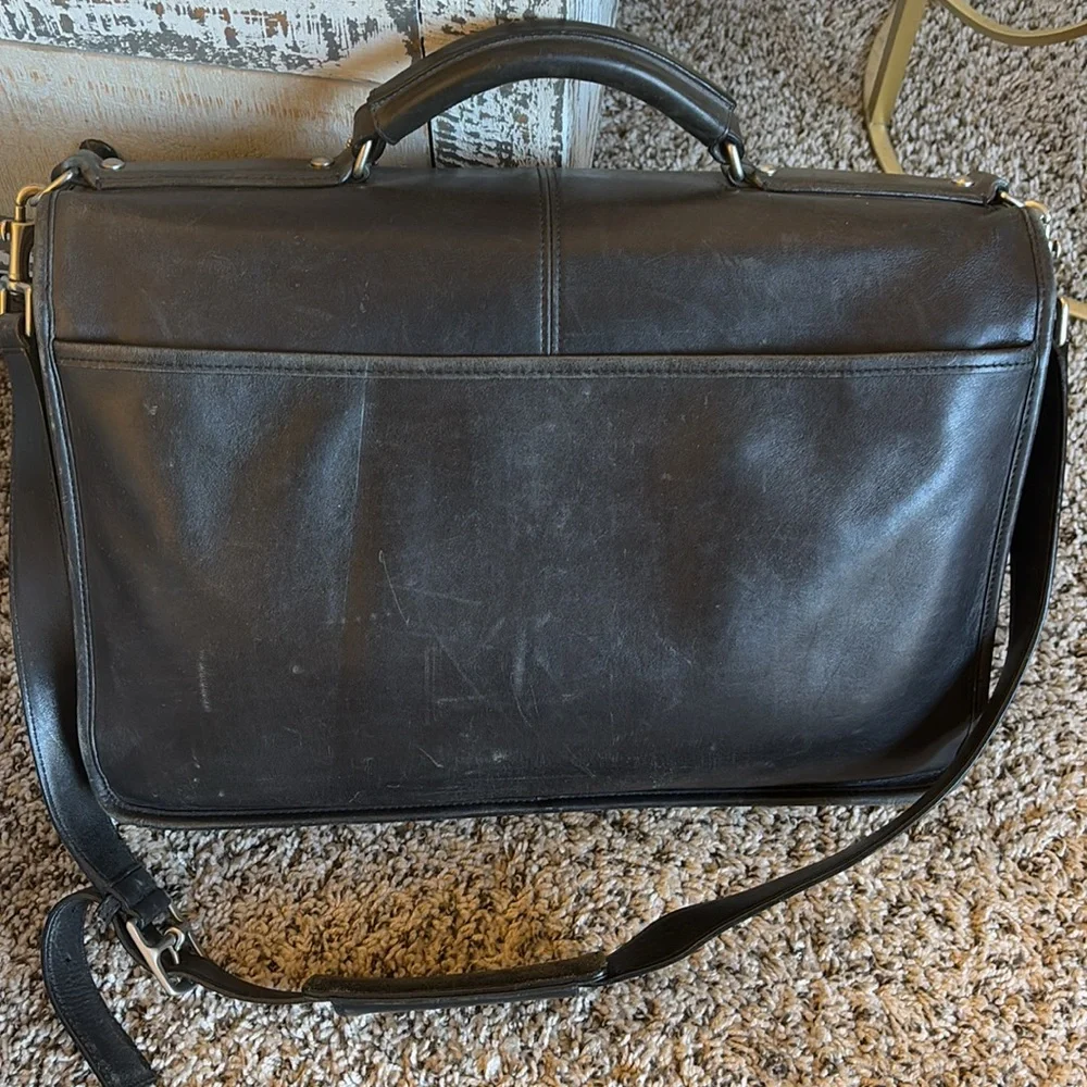 Coach Black Leather Briefcase - Picture 3 of 16